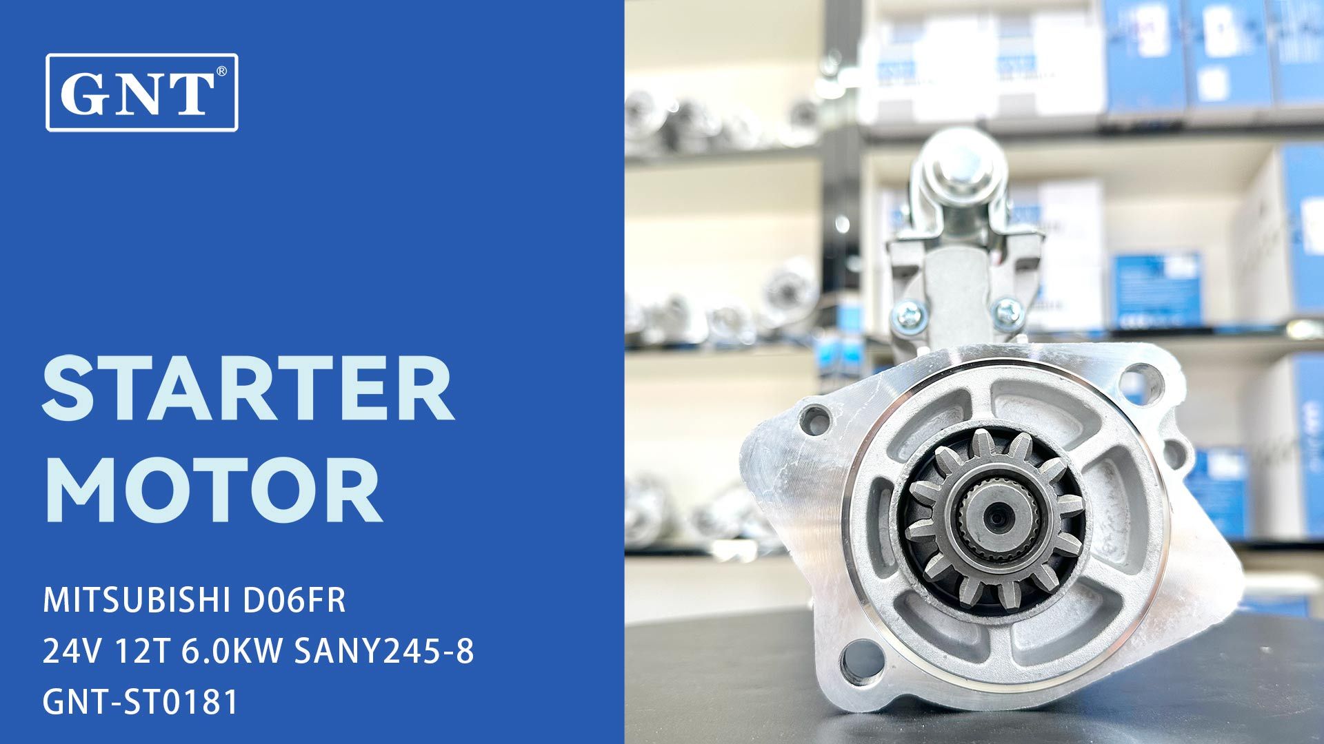 24V 12T 6.0KW GNT Starter motor compatible with D06FR SANY245-8 Engine STM1745SK M009T20471 M9T20471