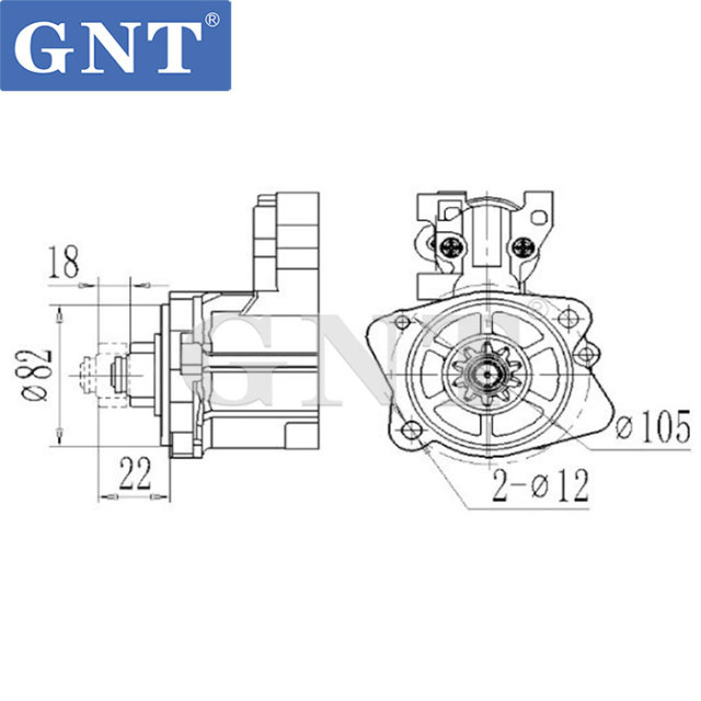 24V 12T 6.0KW GNT Starter motor compatible with D06FR SANY245-8 Engine STM1745SK M009T20471 M9T20471
