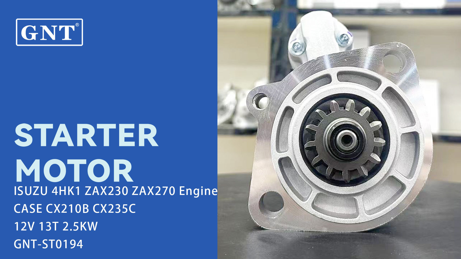 12V 13T 2.5KW Starter compatible with ISUZU 4HK1 ZAX230 ZAX270 CASE CX210B CX235C Engine 8980636991 STK1529WD 0240000198