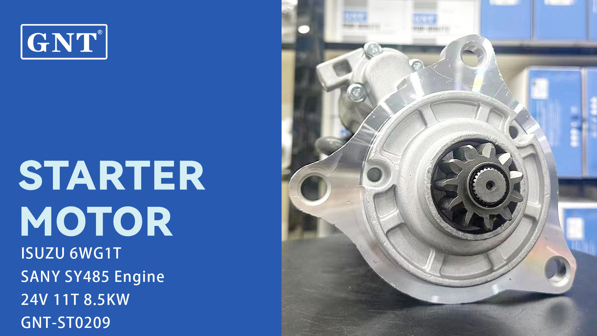 24V 11T Starter Motor compatible with ISUZU 6WG1T Engine 1811004211 1811004215 STM2578EC STM2578NB M009T82071 M9T82071