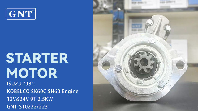 12V/24V 9T 2.5KW Starter compatible with ISUZU 4JB1 Engine CST20604AS CST20608AS DRS0517 S2407 S25121 S25121A 8944234520 8944569000 STH2247LC STH2247SK STH2247TJ