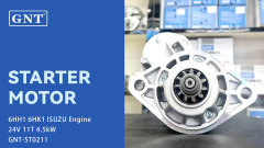 24V 11T GNT Starter Motor compatible with 6HH1 6HE1 ISUZU Engine 1280008064 1811002950 1811003070 1811003230 8943998261 8943998961