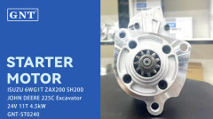24V 11T Starter compatible with JOHN DEERE 225C Excavator 6BG1T Engine STK4267RB STK4267WA STK8267WA 0240003150 0240003151 1-402-25W 19868N 300N10057Z