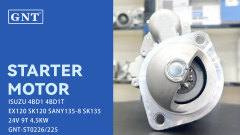 24V 9T 4.5KW GNT Starter compatible with ISUZU 4BB1 4BD1 Engine 71424400 71425200 71429900 71435900 STK1010SK STK6010WD STK9910EC STK9910NL STN1010WD LRS01905 LRS01910 LRS1905 LRS1910 STK6010WA STN1010WA