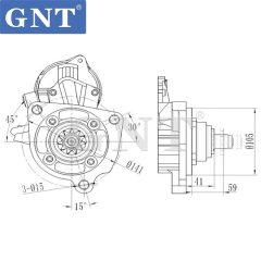 24V 11T Starter compatible with JOHN DEERE 225C Excavator 6BG1T Engine STK4267RB STK4267WA STK8267WA 0240003150 0240003151 1-402-25W 19868N 300N10057Z
