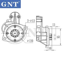 24V 11T Starter compatible with CASE 130 Excavator 4JJ1 Engine 8980450270 8980450271 8980450272 8980450273 02802632 STH5514LP STH5514NL STH5514SK STH5514XY STH5514YJ