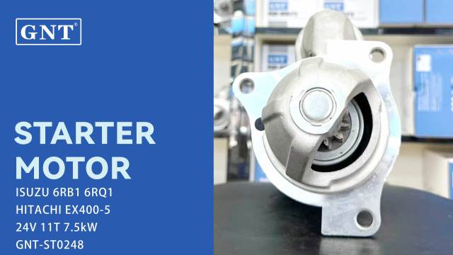24V 11T 7.5KW Starter Motor compatible with HITACHI EX400-5 6RQ1 6RB1 Engine STK8730WD STK9730WD STW3730WD STW8730LP STW8730WD STH3730RB STH3730WA STW3730RB STW3730WA