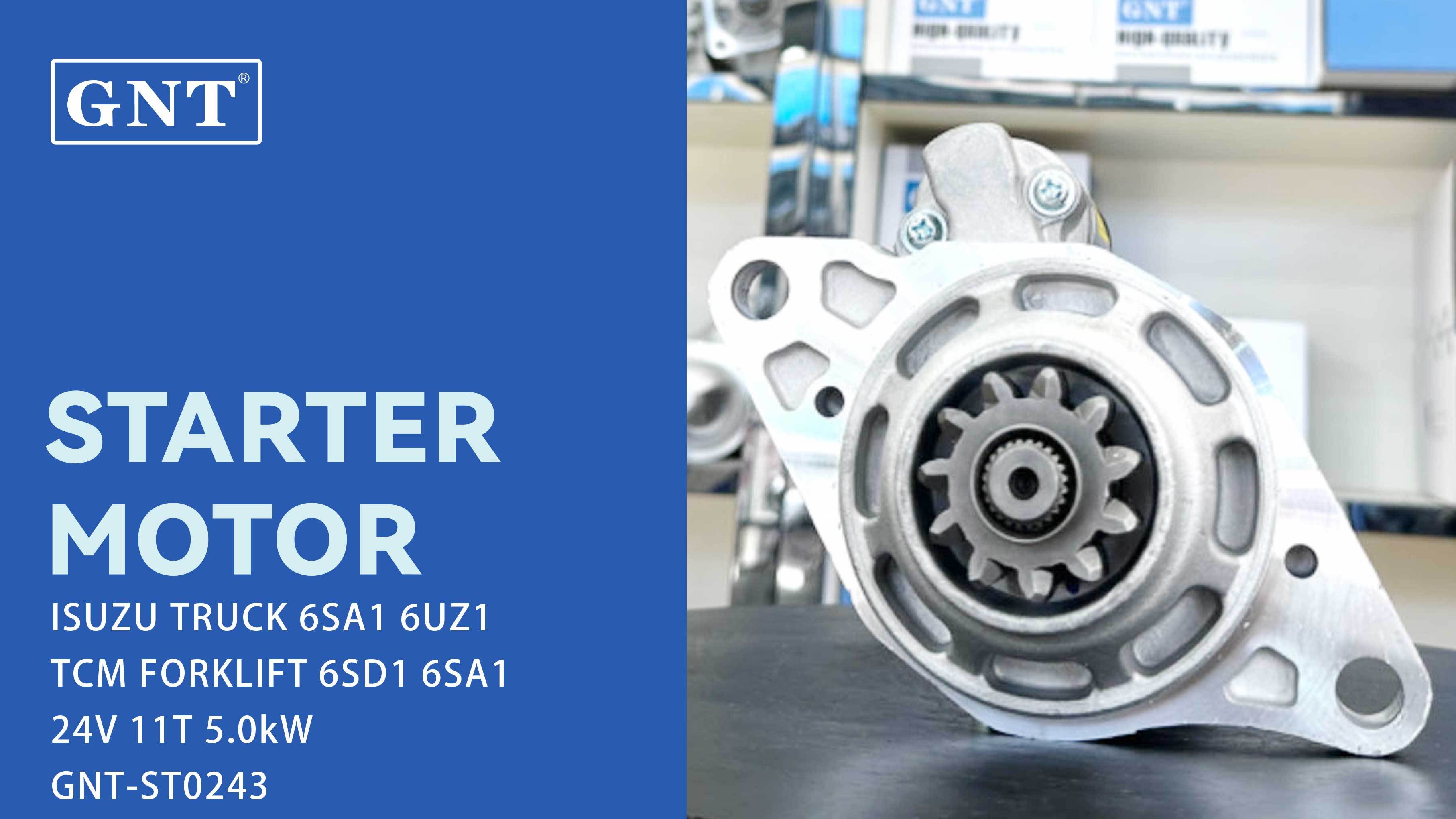 24V 11T 5.0KW Starter Motor compatible with ISUZU TRUCK 6SA1 6UZ1 TCM FORKLIFT 6SD1 6SA1 Engine 8982222030 STM5625EC STM5625MH STM5625NL STM5625SK STM5625UW STM5625WD
