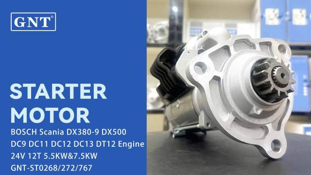 24V 12T Starter compatible with Scania DC9 DC13 Engine 0001261028 0986021480 1986S10047 F042002135 113891 115509 CST10682 CST10682AS