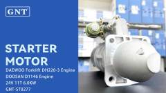 24V 11T Starter compatible with DOOSAN D1146 Engine S9114 UD01318S 113456 CST46603 CST46603AS CST46603ES CST46603OS CST46603RS 262017049 65262017049 65262017049A 65262017124 65262017124C 65262017126A