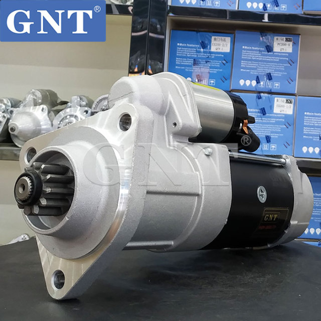 24V 11T GNT Starter Motor compatible with DOOSAN Excavator DX340LC DL08 Engine 30051600056 30051600056A 30051600056B 65262017073 65262017073A 65262017073B 65262017077