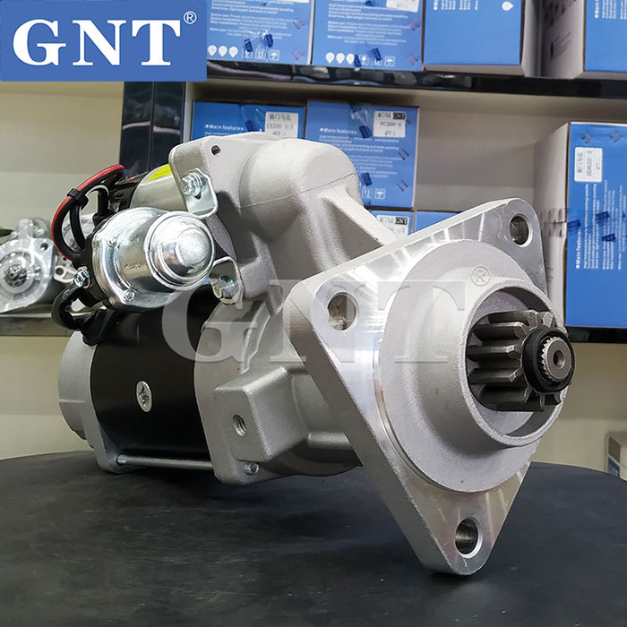 24V 11T GNT Starter Motor compatible with DOOSAN Excavator DX340LC DL08 Engine 30051600056 30051600056A 30051600056B 65262017073 65262017073A 65262017073B 65262017077