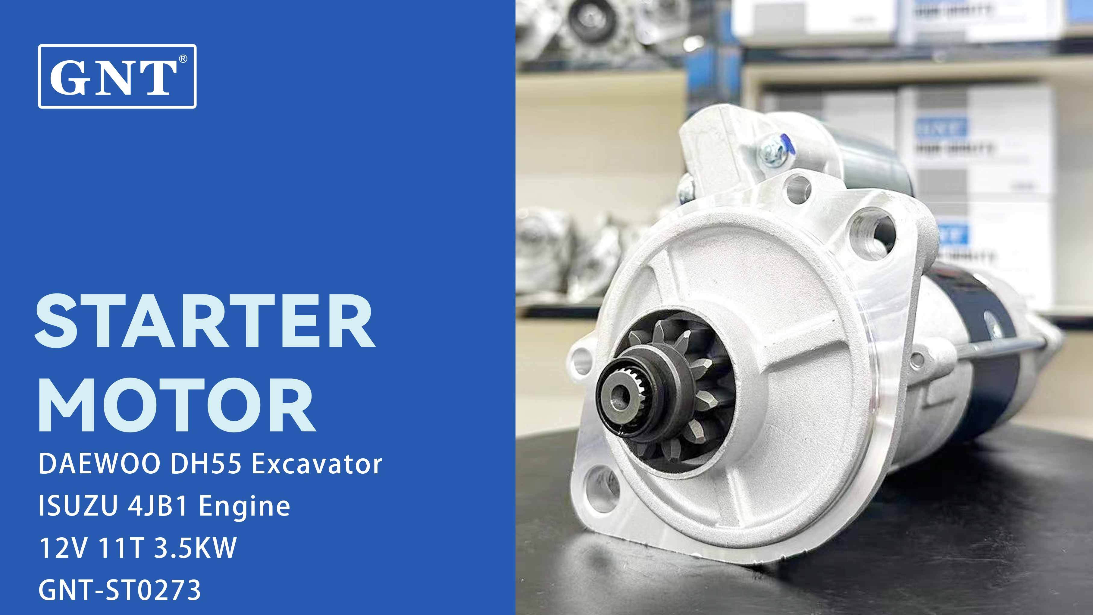 12V 11T Starter compatible with DH55 Excavator ISUZU 4JB1 Engine 8971704000 8972047130 8973263890 8973494020 8980941080 71440357 STM3587EC STM3587SK STM3587SU