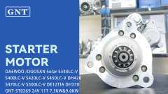 24V 11T GNT Starter compatible with DOOSAN Solar S340LC-V Engine S1094 UD02093S 116626 CST46602 CST46602AS CST46602ES CST46602OS 30051600075A 30051600075B 65262017058A