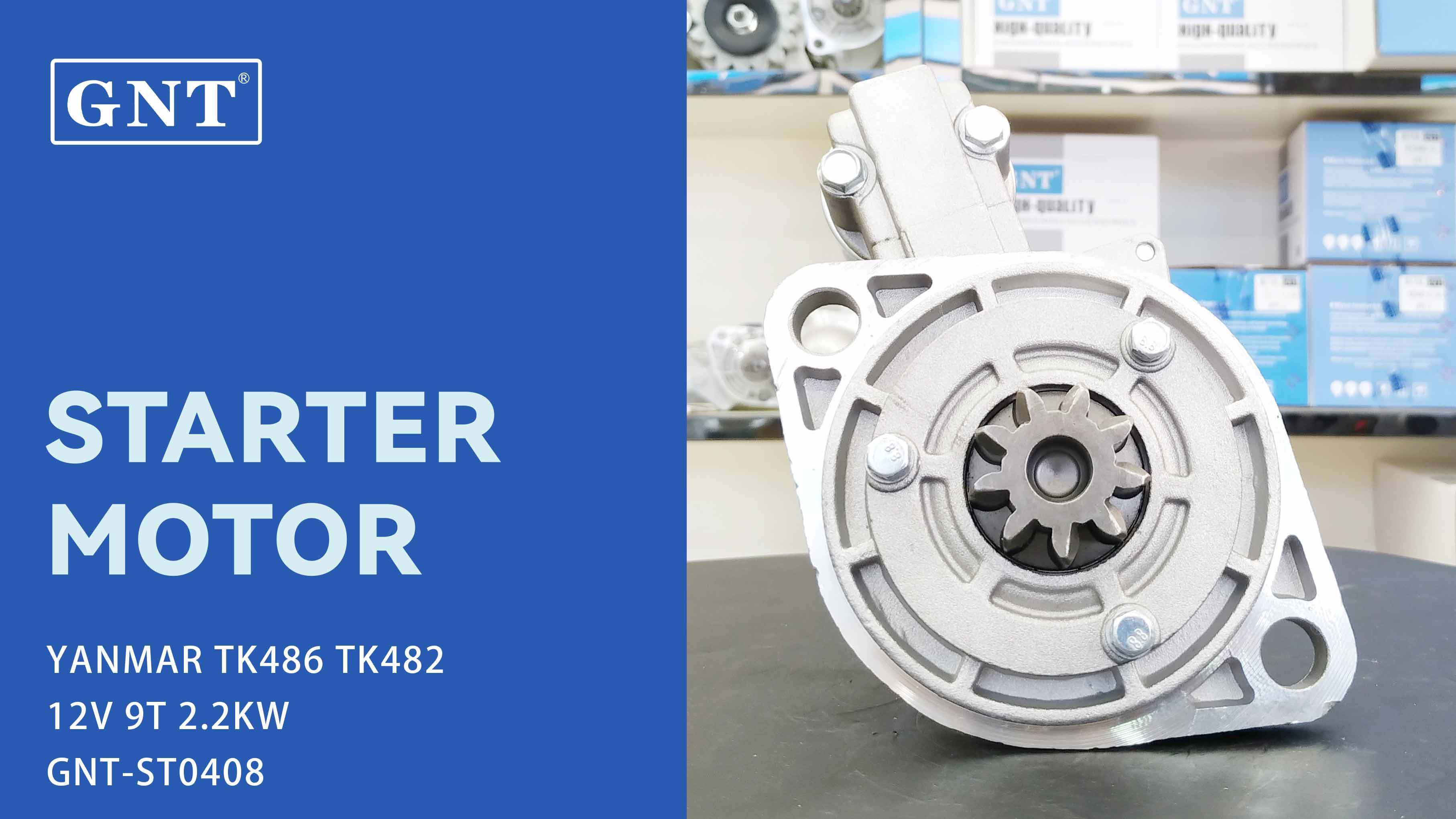 12V 9T Starter compatible with YANMAR TK486 Engine CST20154AS CST20154GS S13207 S13207A S13207C STH2371DJ STH2371LP