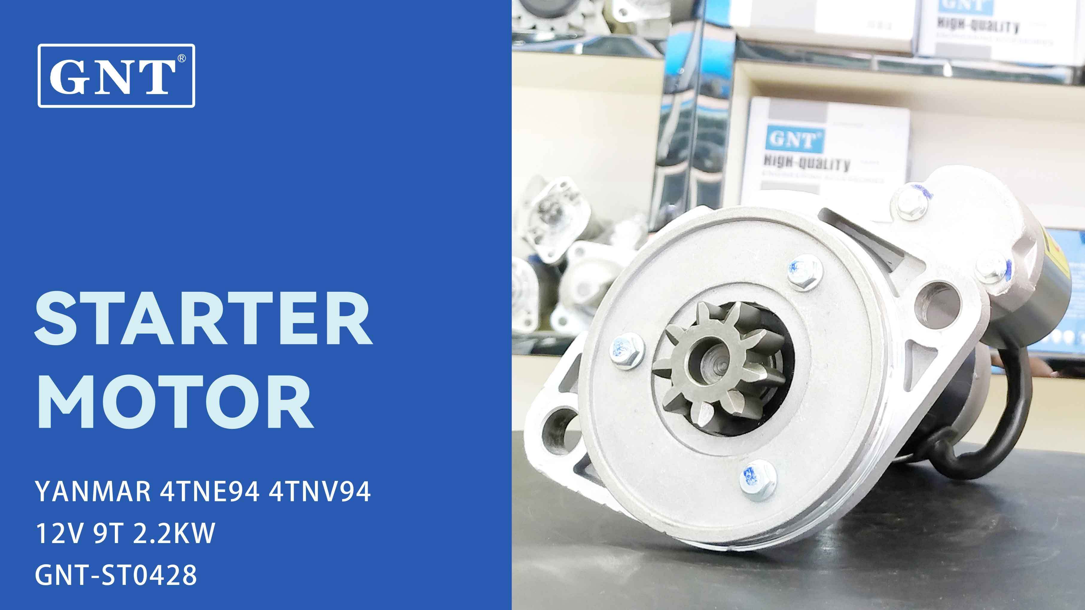 12V 9T Starter compatible with YANMAR 4TNE94 Engine S13404 22255566 2225566 AT211995 STB2676EX STB2676ML STH2676EC STH2676LC STH2676NL STH2676RD