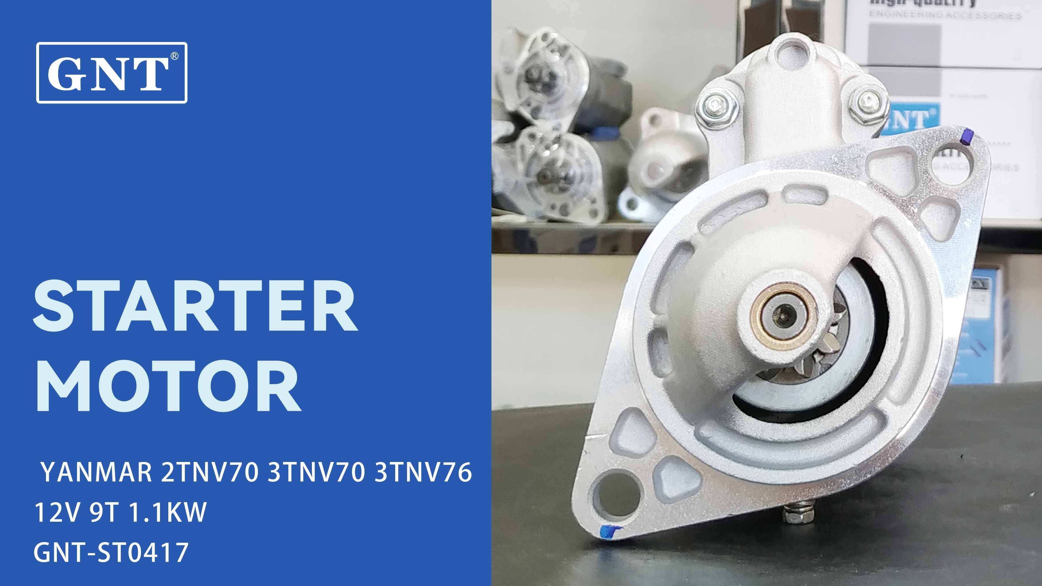 12V 9T Starter compatible with YANMAR 3TNV76 Engine 4280001590 4280001591 4280002100 4280002190 DSN2137 STN1590BA STN1590MA
