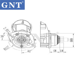 12V 13T Starter compatible with CUMMINS 4BT3.9 Engine 3957586 3957594 3964427 3964428 3964432 10465540 1280000210 1280000211 1280000212 1280000213