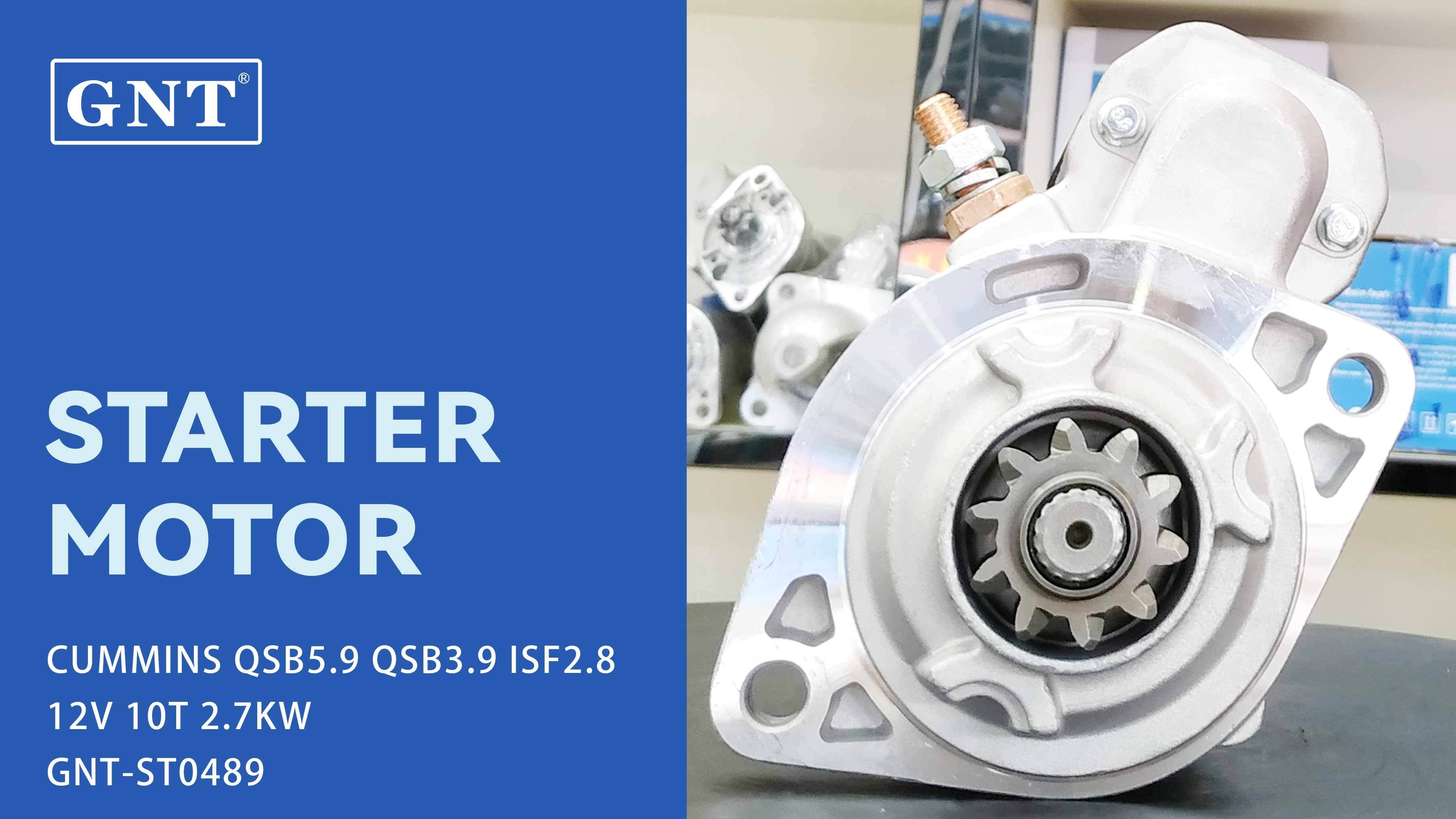 12V 10T Starter compatible with CUMMINS QSB5.9 Engine CST40418ES CST40418OS CST40418RS 4996706 4280007090 4280007091 438000311 4380003110