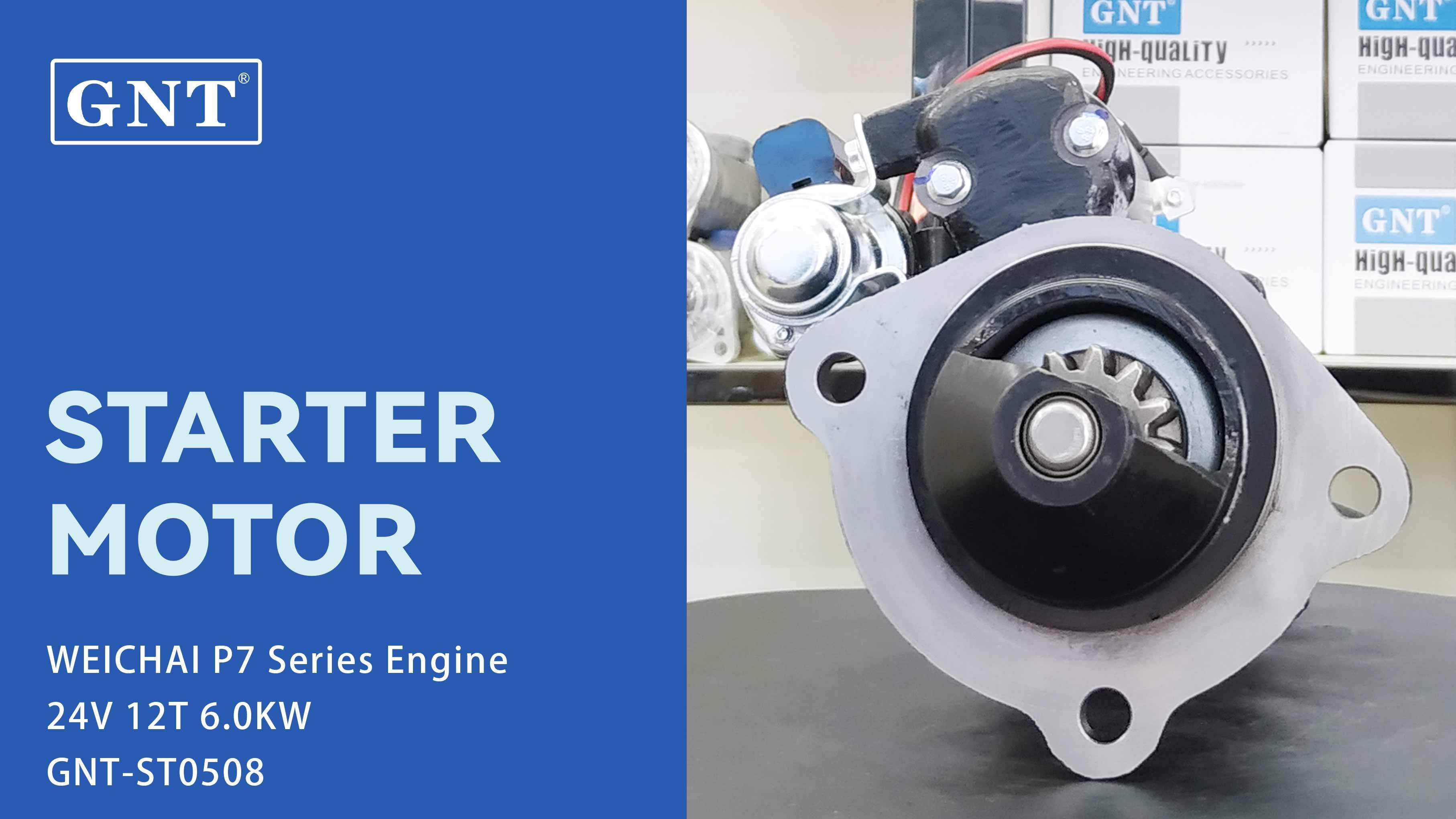 24V 12T Starter compatible with WEICHAI P7 Series Engine M93R3017SE M93R3043SE M93R3043SEVPP 1000750100 1002014660 610800090009 610800090029 300N11424Z