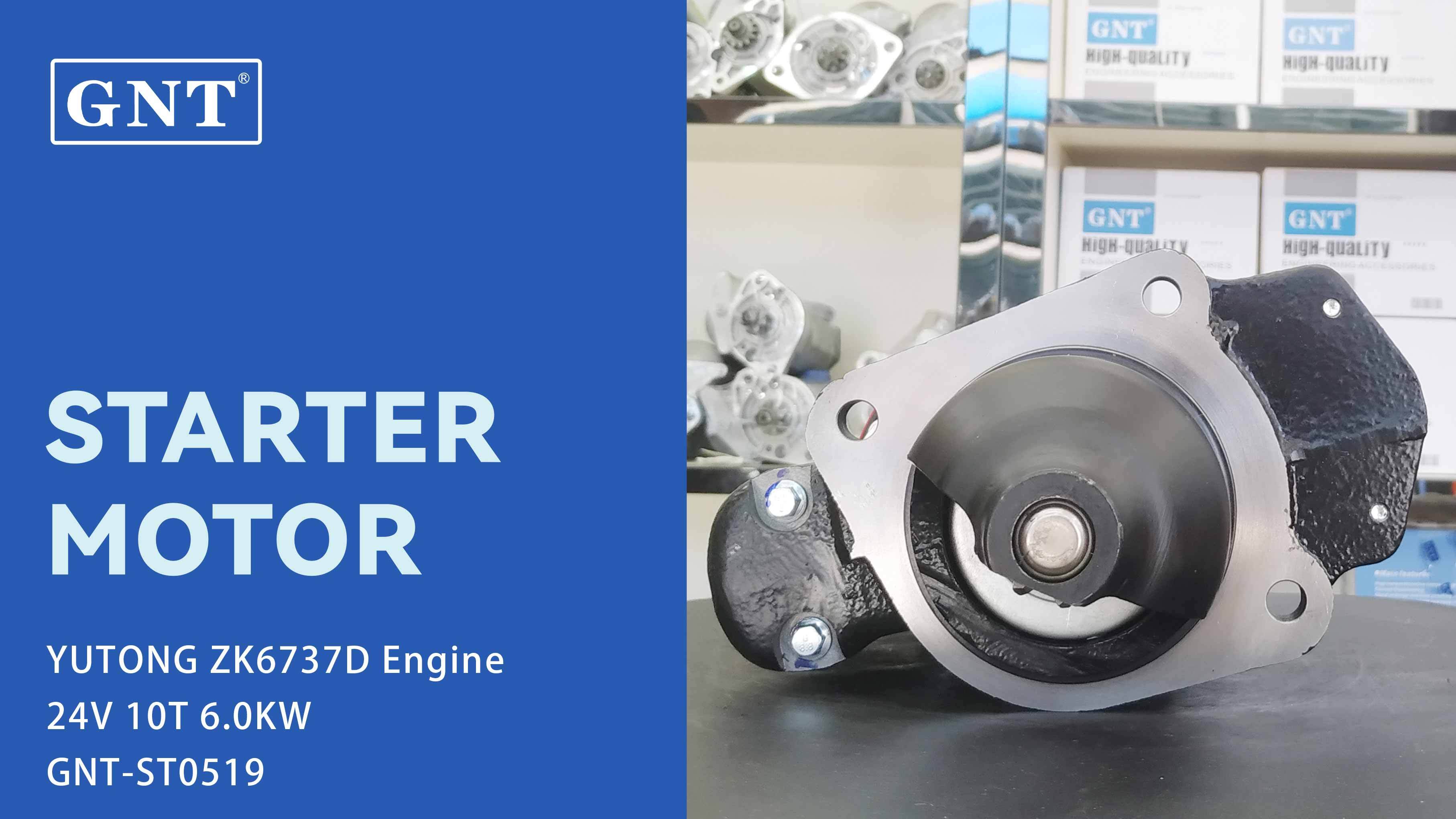 24V 10T Starter compatible with YUTONG ZK6737D Engine 1-610-25W 1610036000026 101500011 101500099 370800011 370800053 300N10430Z