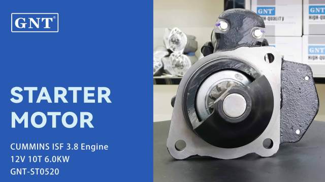 12V 10T 6.0KW Starter compatible with CUMMINS ISF 3.8 Engine 13034593 5263797 STP4281MA STP4281MH STP4281UL STP4281UW STP6281MH STP4281RB STP4281WA M100R2008SE M100R2008SE-VPP M81301