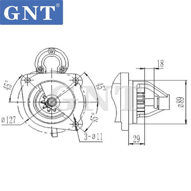 24V 10T Starter compatible with PERKINS C4.4DITA Engine 3704011 11131399 AZF4104 IS1130 STI2875UL MS99 N37637