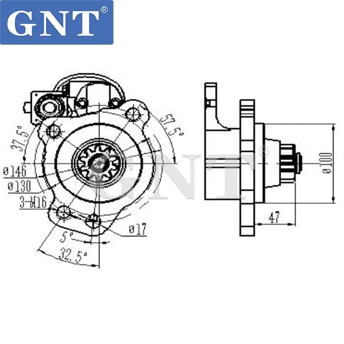 24V 10T Starter compatible with KAMAZ 7403.10 Engine AZJ4163 IS1172 IS1228 CT142B23708 STI4163ZL STR4163BW STR4163NB