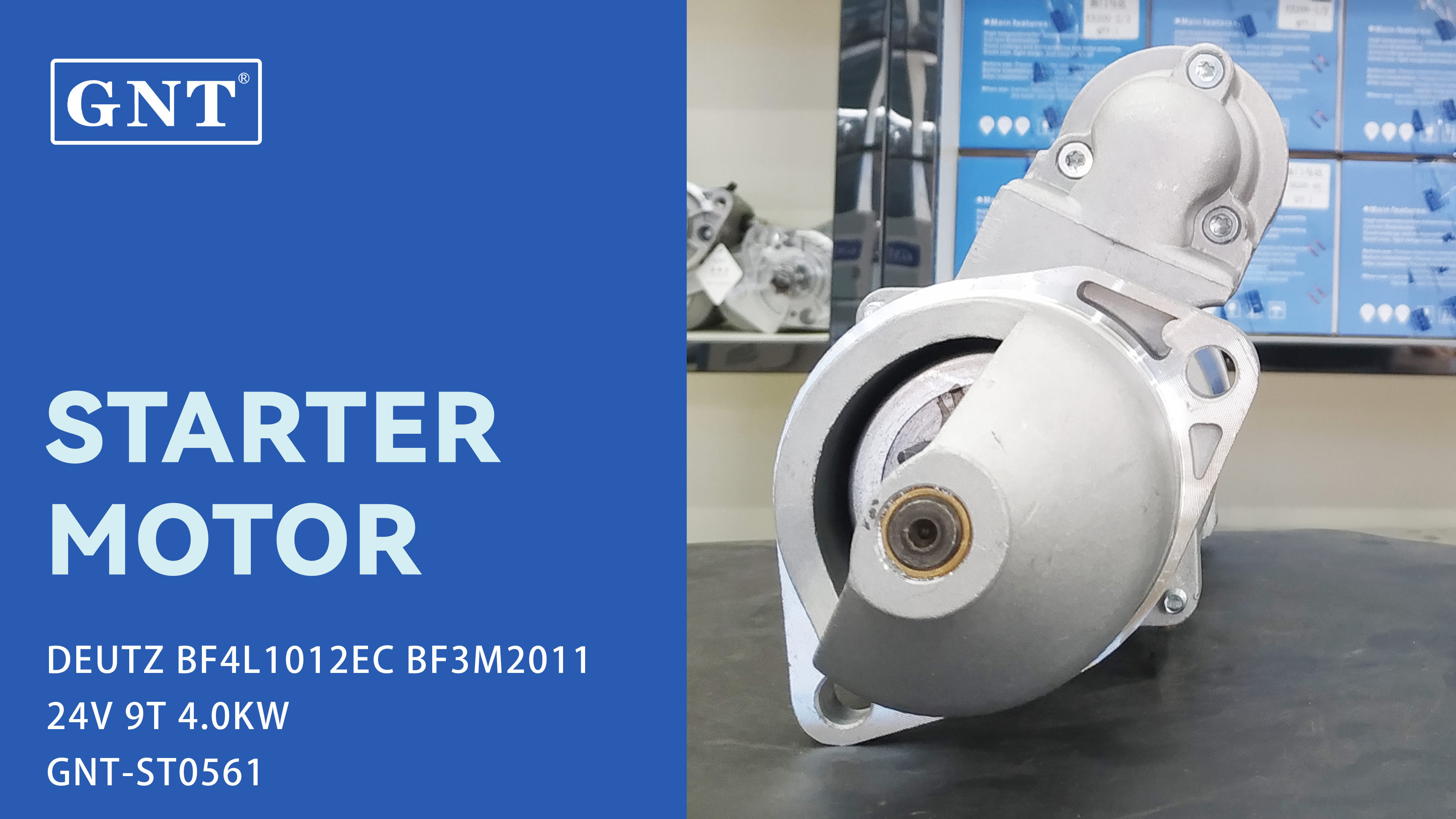 24V 9T GNT Starter Motor for DEUTZ BF4M1012EC Engine DRS0366N 01171750 01181101 01182390 04300286 4300286 11131607 11131863 AZF4230 IS1236