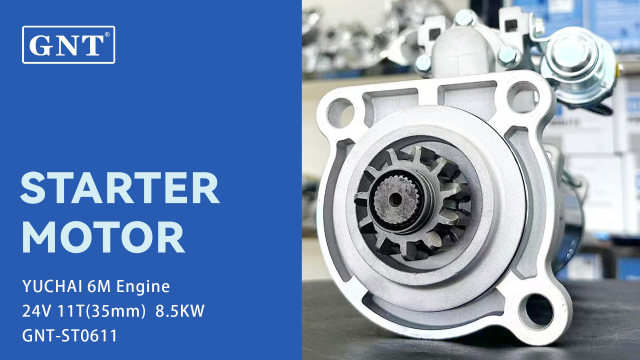 24V 11T 8.5KW GNT Starter compatible with YUCHAI 6M Engine STQ3524RN STD3524WA STP3524RB STP3524WA STQ3524WA M105R3024SE M105R3060SE