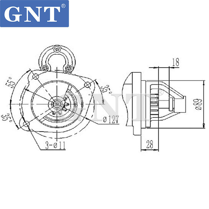 24V 10T MAN D0834 TGL STARTER MOTOR STI4138ES STI4138SU 51262017223 51262019223 STB4138RB STB4138WA 860814 30171N 300N10378Z