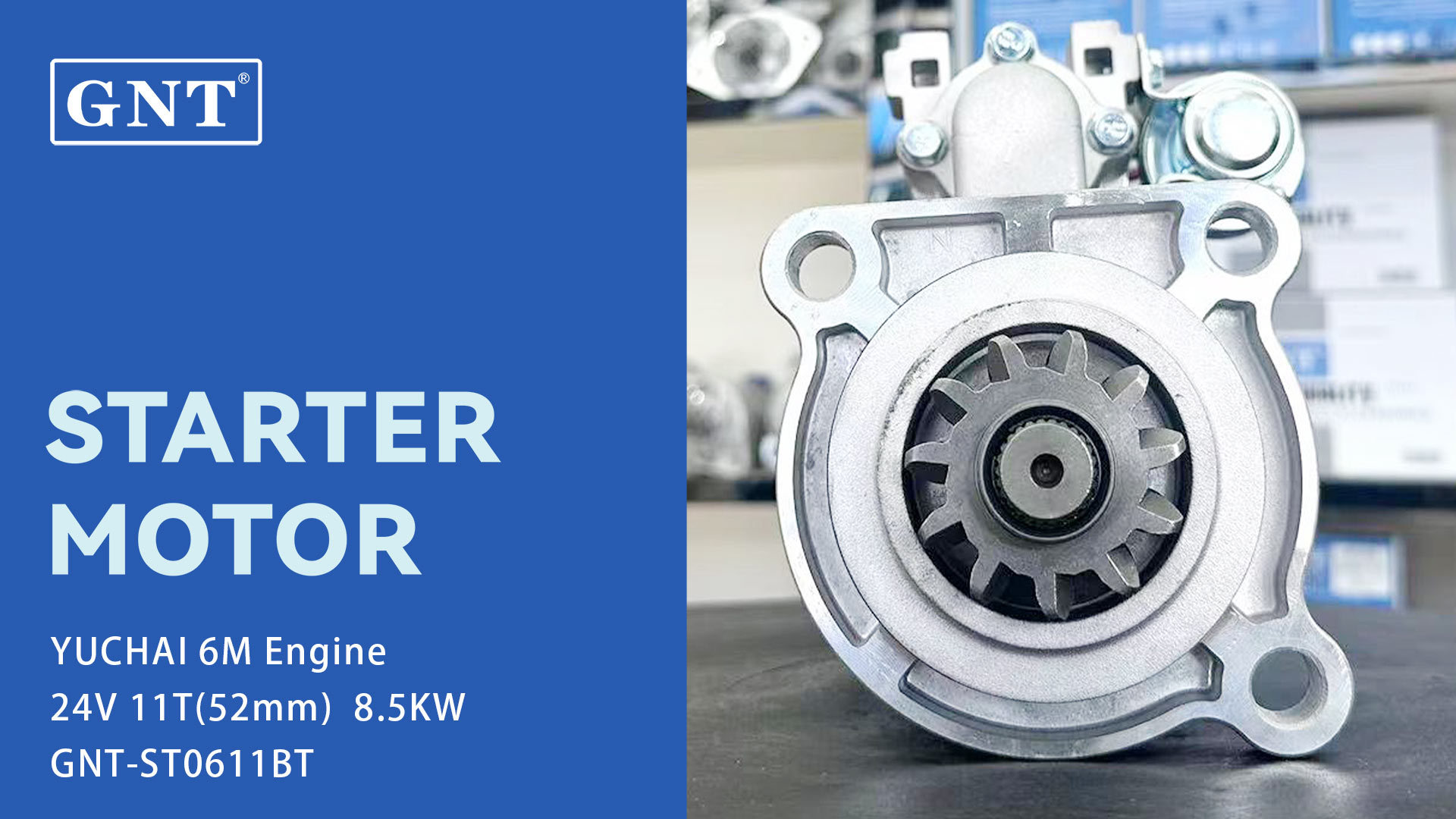 24V 11T 8.5KW Starter compatible with Prestoilte 6M Engine YC6A24010 STP0225MH STP9225MH STQ9225CY STP0225WA X57517200001 M105R3015SE M30153708100 300N11190Z