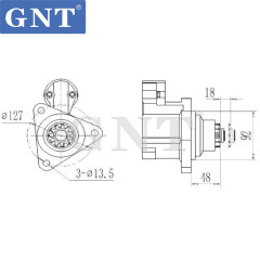 24V 12T GNT FACTORY OUTLET VOLVO PENTA IVECO LD260 STARTER MOTOR M9T68871 STM7071RB STM7071WA M90R3601SE 20851685 21219920 21632129 21632131