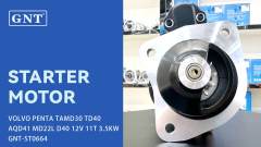 12V 11T Starter compatible with VOLVO PENTA TAMD41 AQD41 MD30 Engine 184202 455537 D9R116 D9R144 1359119 1367049 188486 3581774 3803118 3803200 3803386 8599252