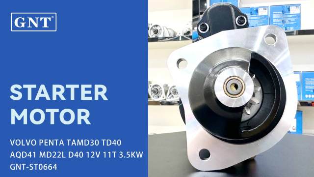 12V 11T Starter compatible with VOLVO PENTA TAMD41 AQD41 MD30 Engine 184202 455537 D9R116 D9R144 1359119 1367049 188486 3581774 3803118 3803200 3803386 8599252