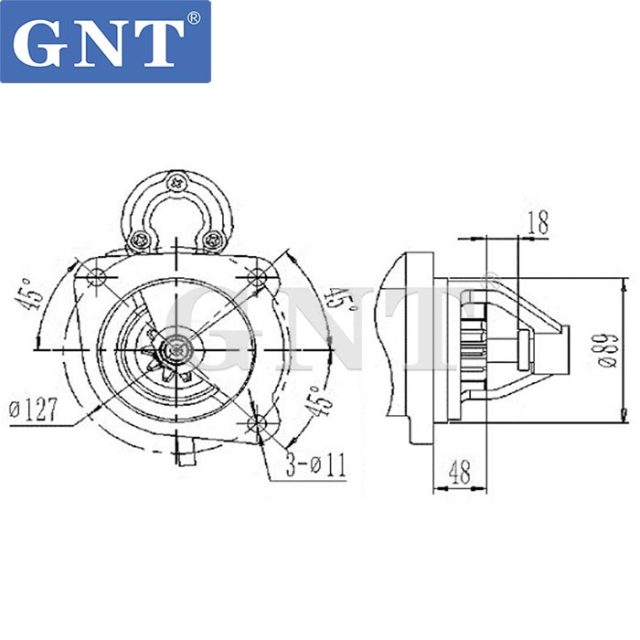 12V 11T MASSEY FERGUSON MF-4299 Starter Motor 0001260026 113570 CST21117GS 47111575 84284540 8200564 DRS0569 V836873457 11130836 11131542 11131727