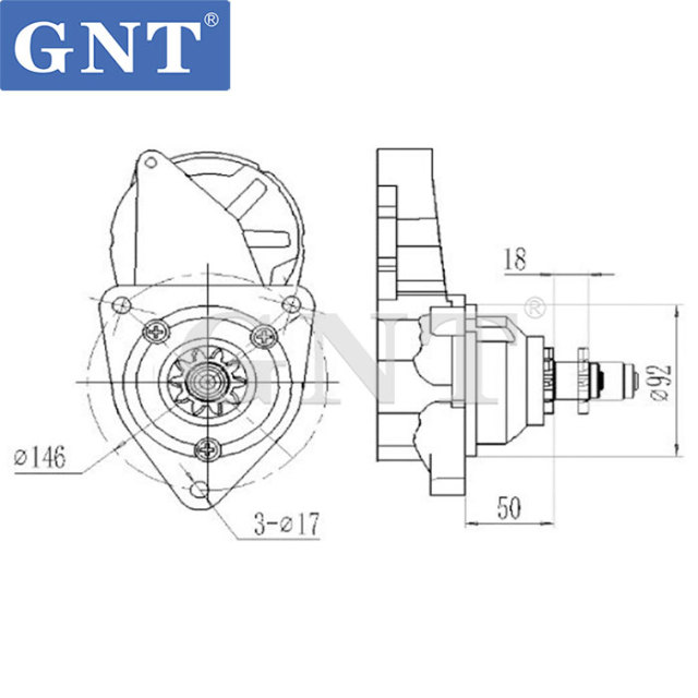 24V 9T GNT 5.5KW Excavator PD6 Denso Starter motor 2280005320 4280001060 504052925 5801671987 STN6890
