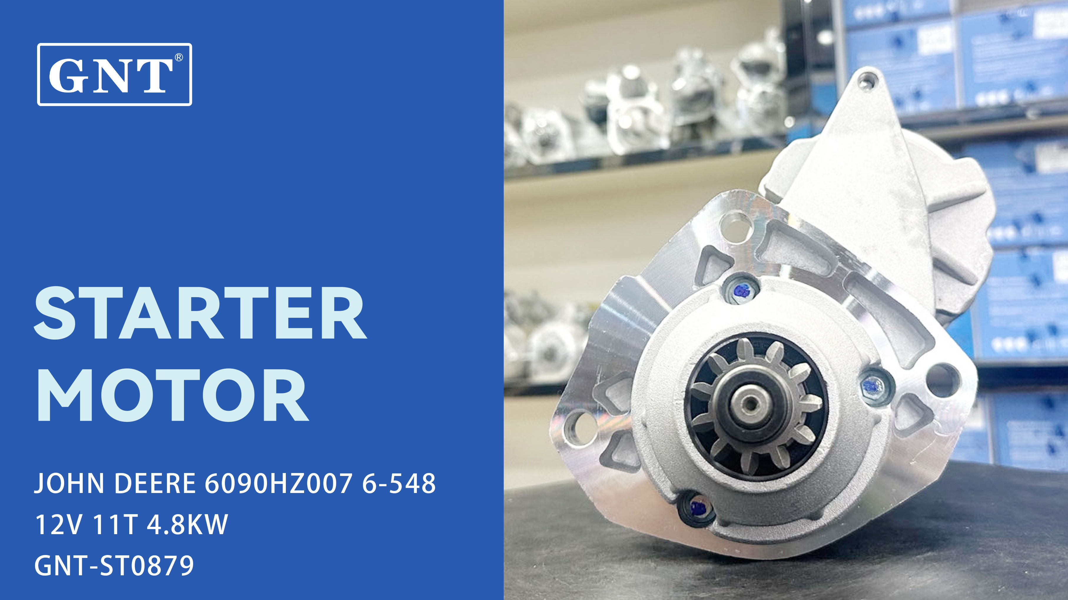12V 11T Starter motor compatible with JOHN DEERE 4045HT Engine SE501853 SE501866 SE501867 TY24440 STN3736NB STN3736NL STN3736US STN9736UL STN9736YJ
