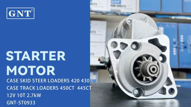 12V 10T Starter Motor compatible with CASE TRACK LOADERS 450 Engine STN7042BL STN7042US STN4224RB STN4224WA STN7042WA 1959854C1 86992395 87040161 19614N 19855N 300N10198Z 300N11067Z