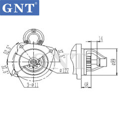 12V 10T NEW HOLLAND CX 720 Starter motor 0986017510 111499 112074 113968 CST10285ES 1516712R 19024266 19083013 26069101