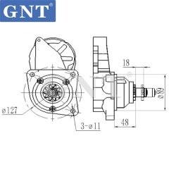 12V 11T Starter compatible with FREIGHTLINER MBE900 MBE906 Engine 4280001880 4280001881 4280008470 STN1880 18554N