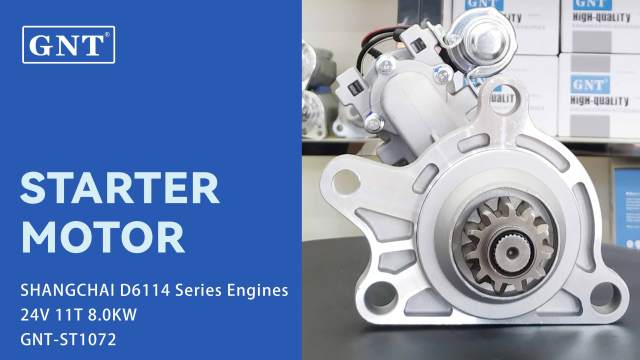 24V 11T Starter compatible with SHANGCHAI D6114 Engine 4110000997293 4110001002077 5483546 STD3022MH STD3022UW STD9022UW STM3022UW STM9022MH