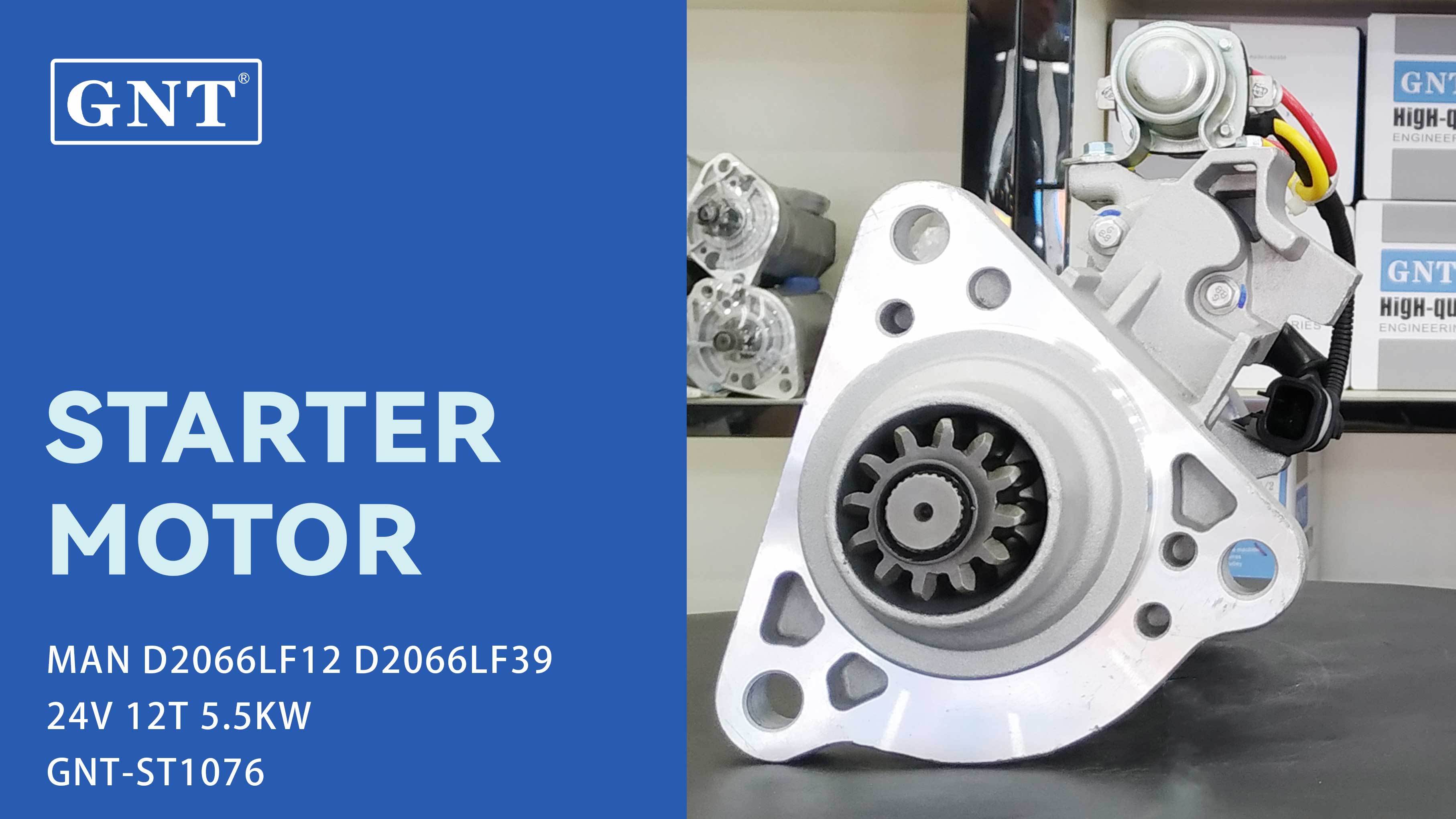 24V 12T Starter compatible with MAN D2066LF12 Engine 5010480434 5010508379 5010508384 STR7901 438208 458293 2-2614-MI 30028N 300N10189Z