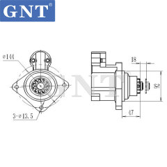 24V 12T Starter Motor for MAN STM5571MN STM5571NB STM5571UL 51262017238 51262019238 M009T65571 M9T65571 300N11665Z