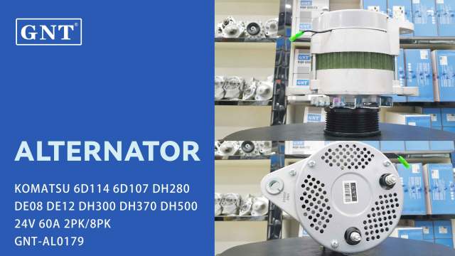 24V 60A Alternator compatible with DAEWOO DE12 DE08 Engine A9244S CAL50611 CAL50611AS CAL50611ES CAL50611OS CAL50611RS 102203510 25029007 RF229091691 390040 DRA0423