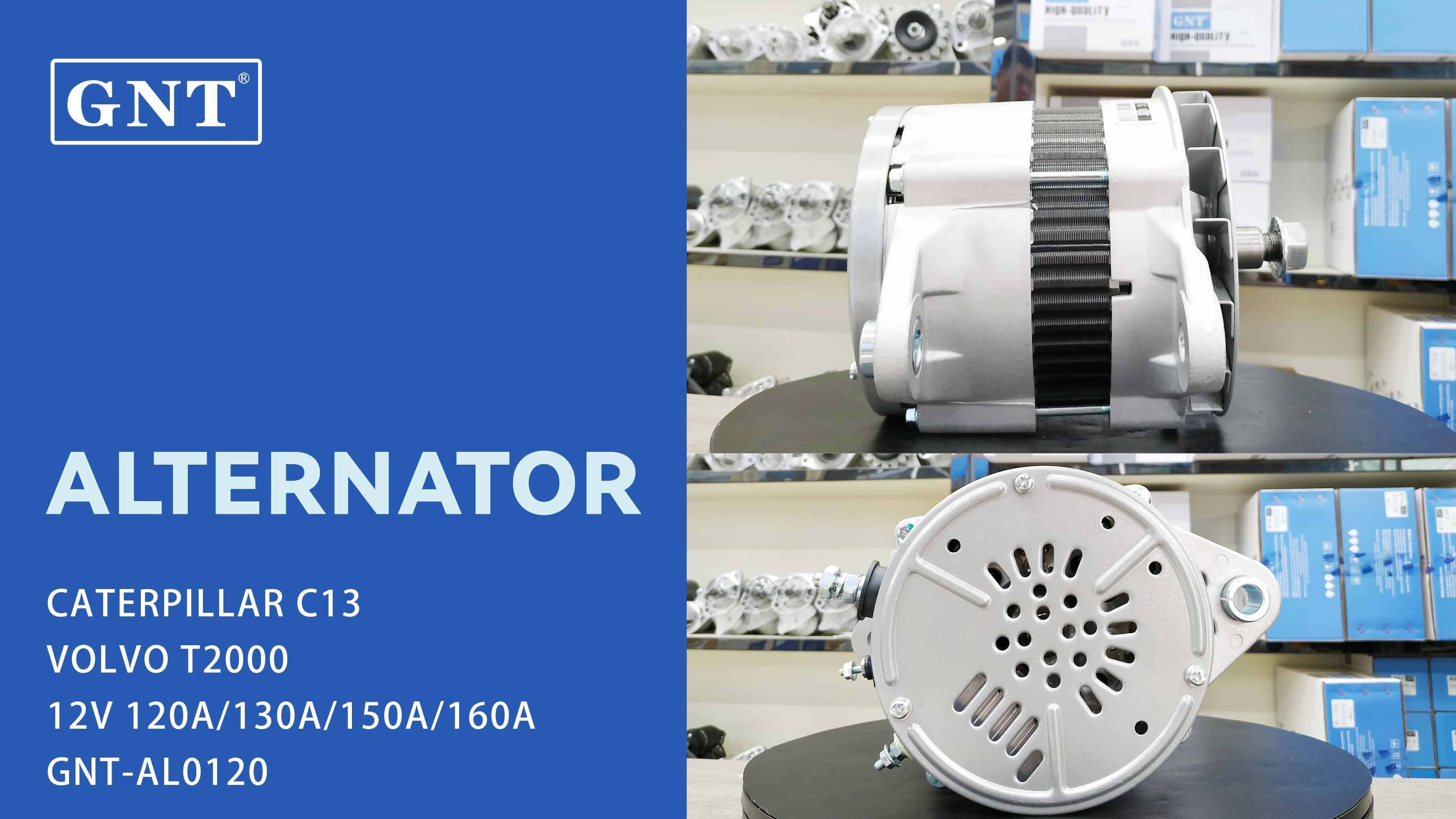 12V 120A Alternator compatible with CATERPILLAR C13 Engine ALN8100MA ALN8100YJ 2MJ57M 2706050020 12349N 12466N 301N21916Z 301N22464Z