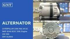 24V 50A Alternator compatible with CATERPILLAR 3306 Engine A1046S 0120240038 0122469001 0122469003 110801 CAL60600 0R2698 0R5217 1W9489