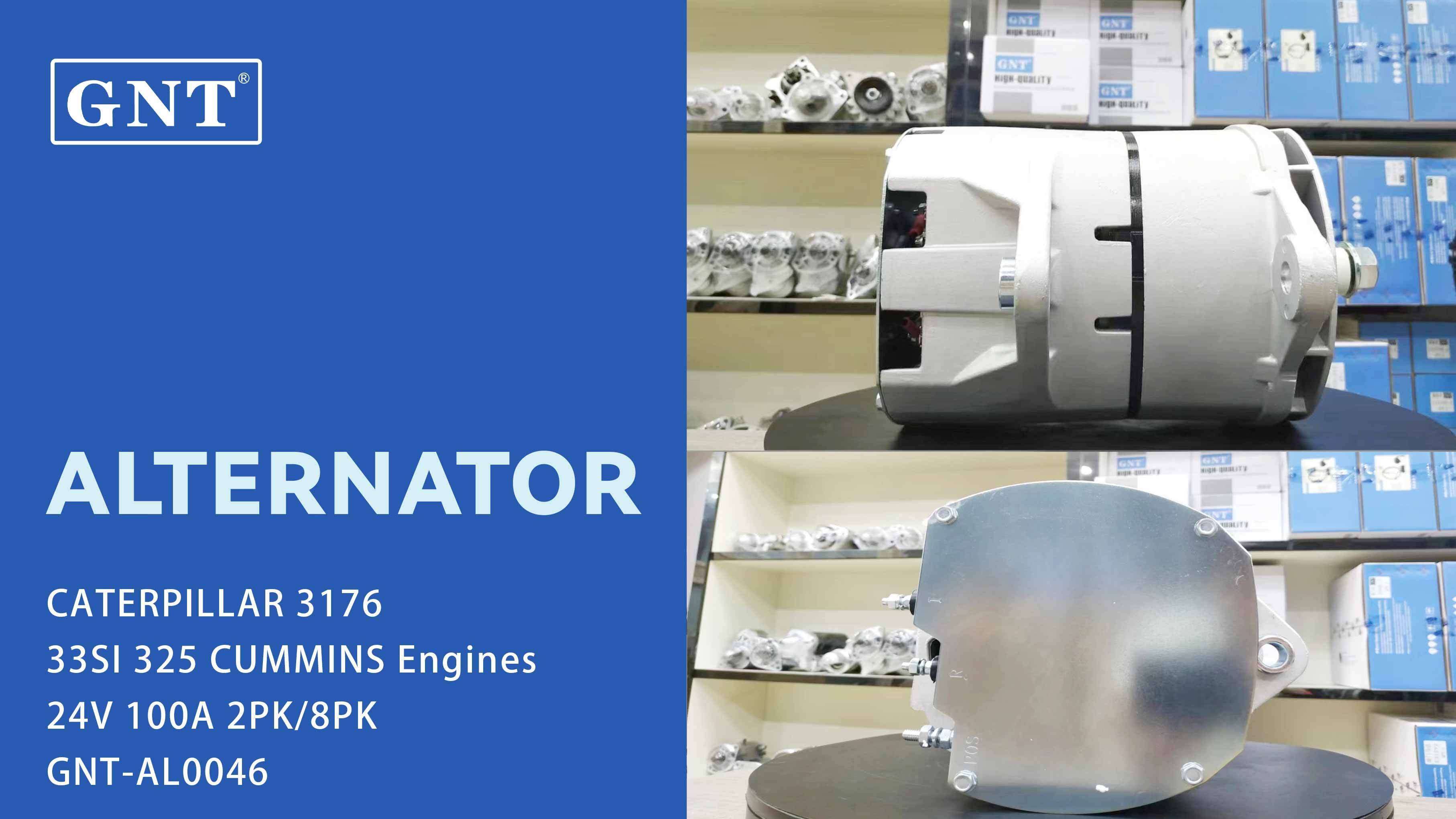 24V 100A Alternator compatible with CATERPILLAR 33SI Engine 1142401 3167251 3400698 6L6024 9X7803 3000347 3332213 3400698 340069800