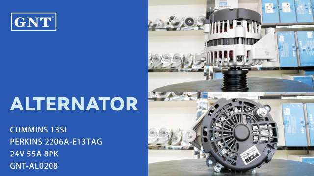 24V 55A Alternator compatible with CUMMINS 13SI PERKINS 2206A-E13TAG Engine IA1196 IA1357 ALI2828LK MG225 0087565015 87565015 301N21827Z