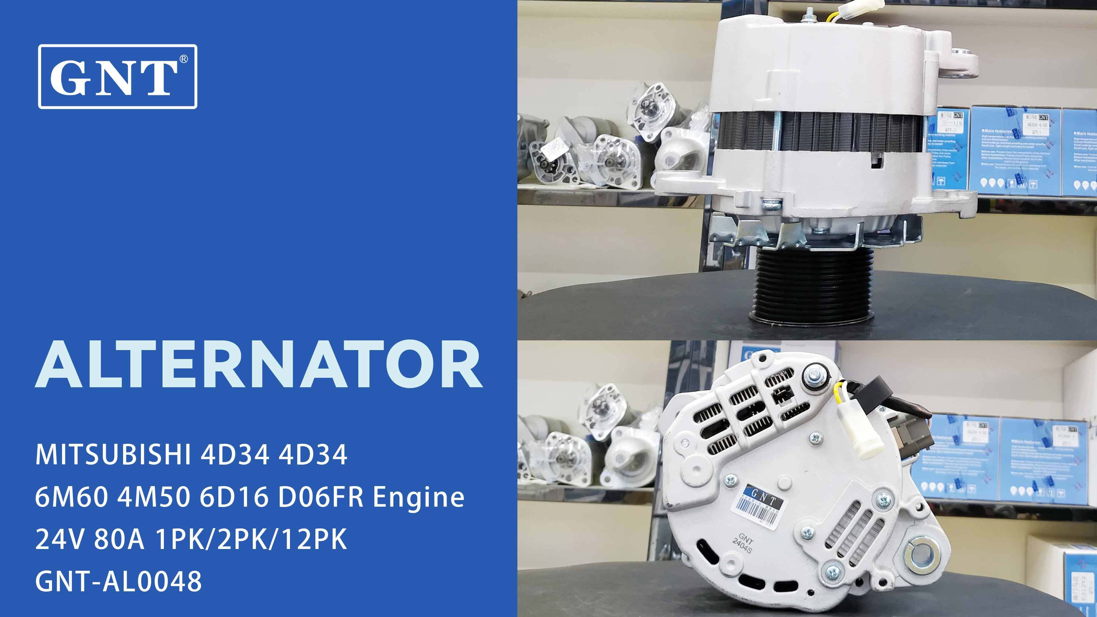 24V 80A Alternator compatible with MITSUBISHI 6M60 E320D Engine ALM7511BS LRA03411 LRA3411 A004TU6084 A004TU6088 A004TU6181 A004TU6584
